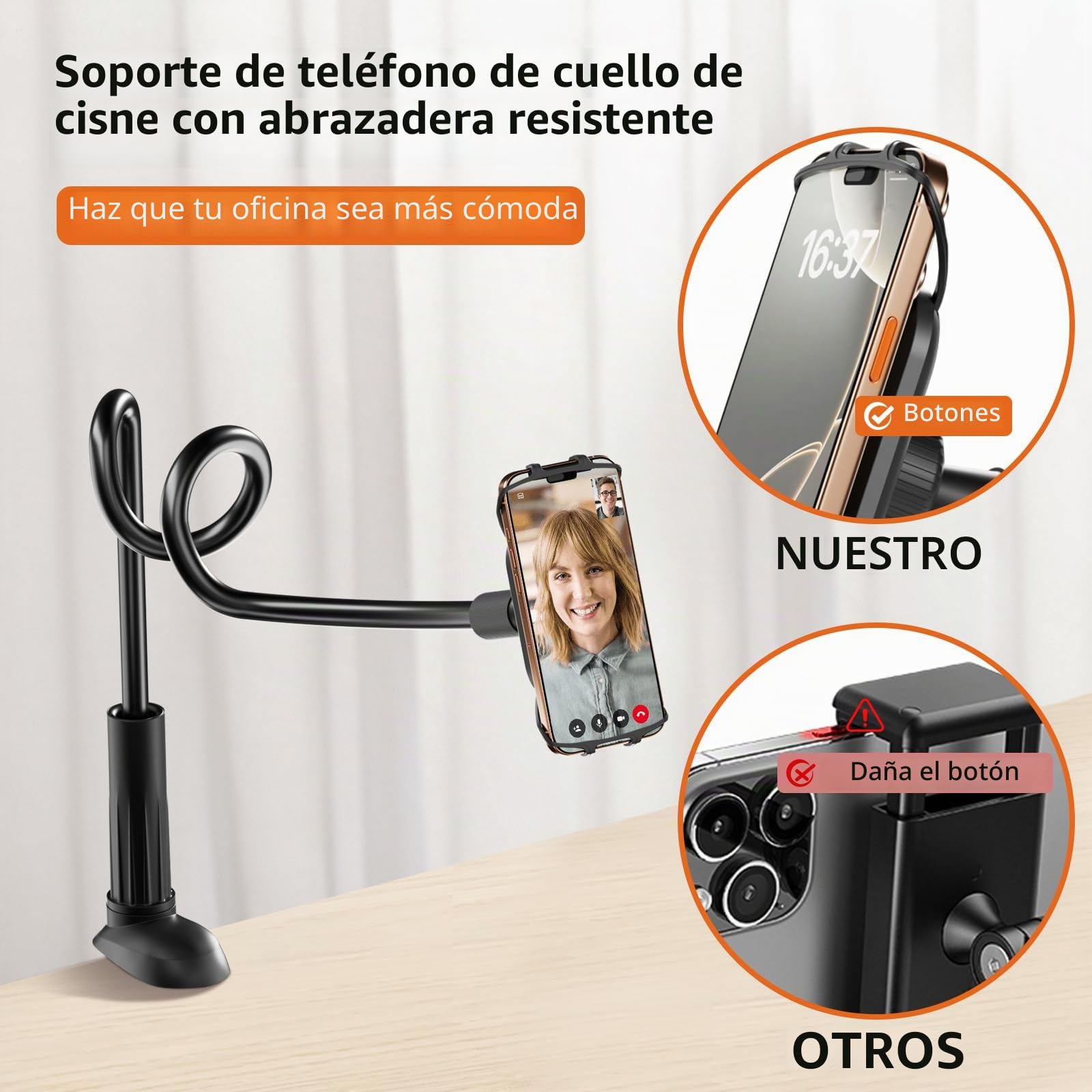 Arctiiro Soporte para cama Kindle para leer en la cama, soporte para teléfono para cama Kindle Paperwhite - Soporte para teléfono de cama, soporte de clip para auriculares de escritorio para tabletas
