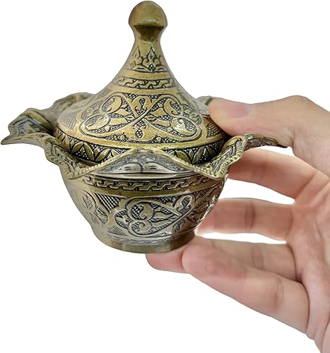 Miniatura 2 de Alisveristime Delicia turca tradicional y azucarero con motivos auténticos, disponible en cinco colores (Gultas Big Bowl) (verde antiguo)