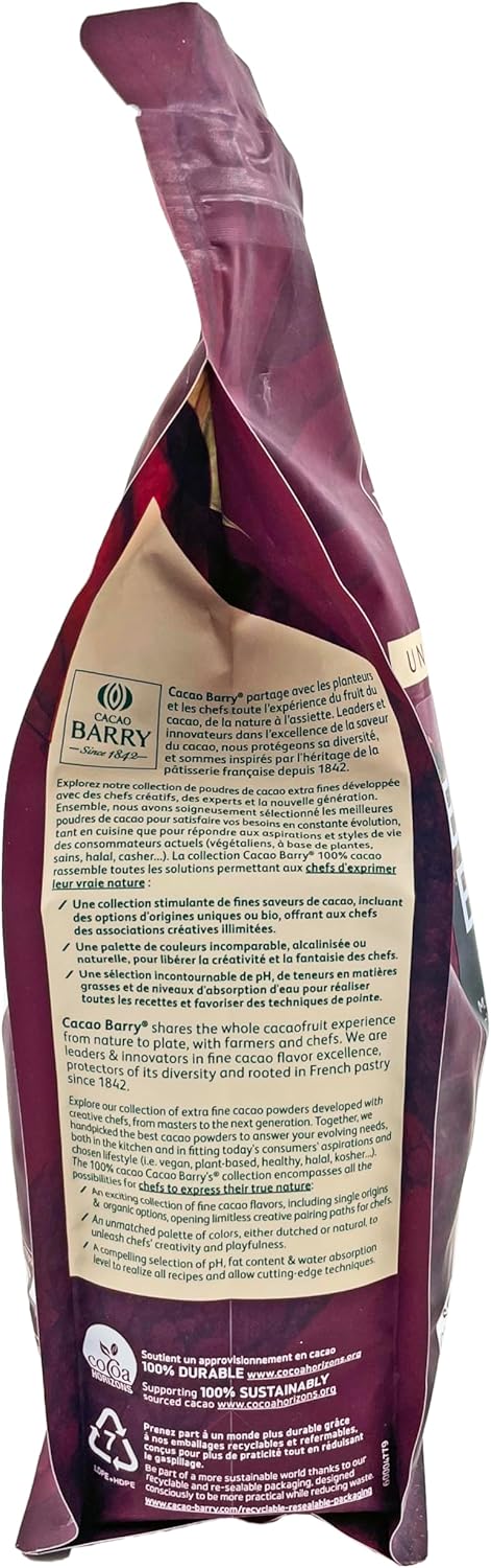 Cacao Barry Cocoa Powder Cocoa Extra Brute, 2.2 lb