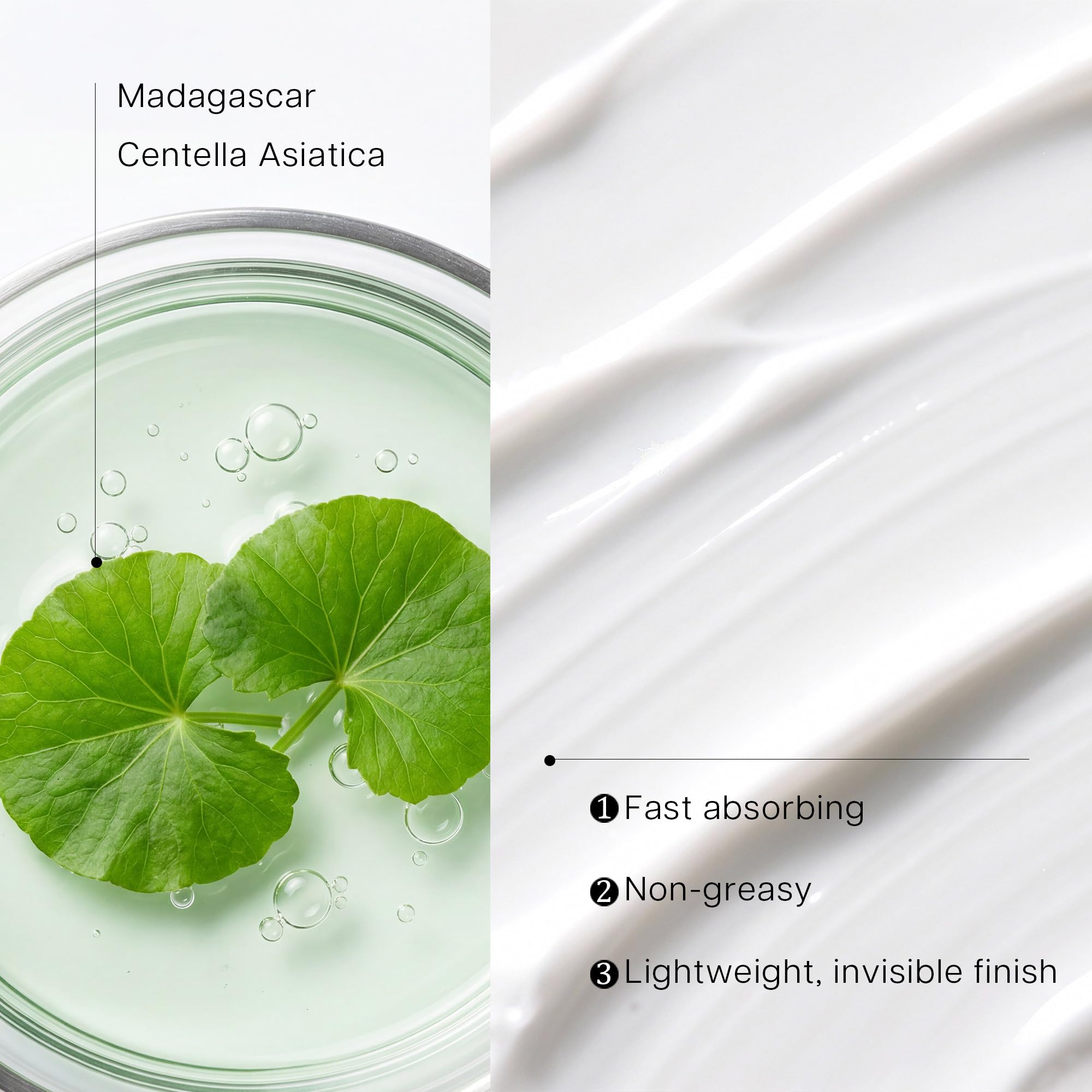 Centella krem przeciwsłoneczny SPF 50, nawilżające przeciwsłoneczne serum do twarzy, codzienna ochrona przed promieniowaniem UV, nielepka ochrona przed słońcem, niezbędnik podróżny dla każdego rodzaju