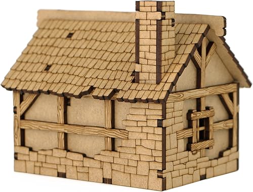 Miniatura 4 de TowerRex Edificio de terreno DND para casa pequeña, accesorios DND para Calabozos y Dragones, Pathfinder, Warhammer, mapa de batalla de mesa, kit de