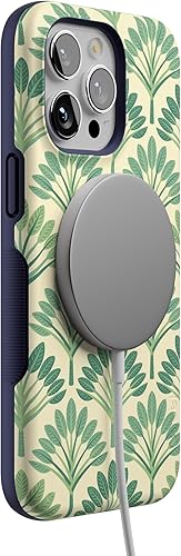 Vista 1349 de Casely Funda para iPhone 15 Pro Max Jardín Secreto Flores mixtas Funda atrevida Compatible con MagSafe y botón de acción Secret Garden
