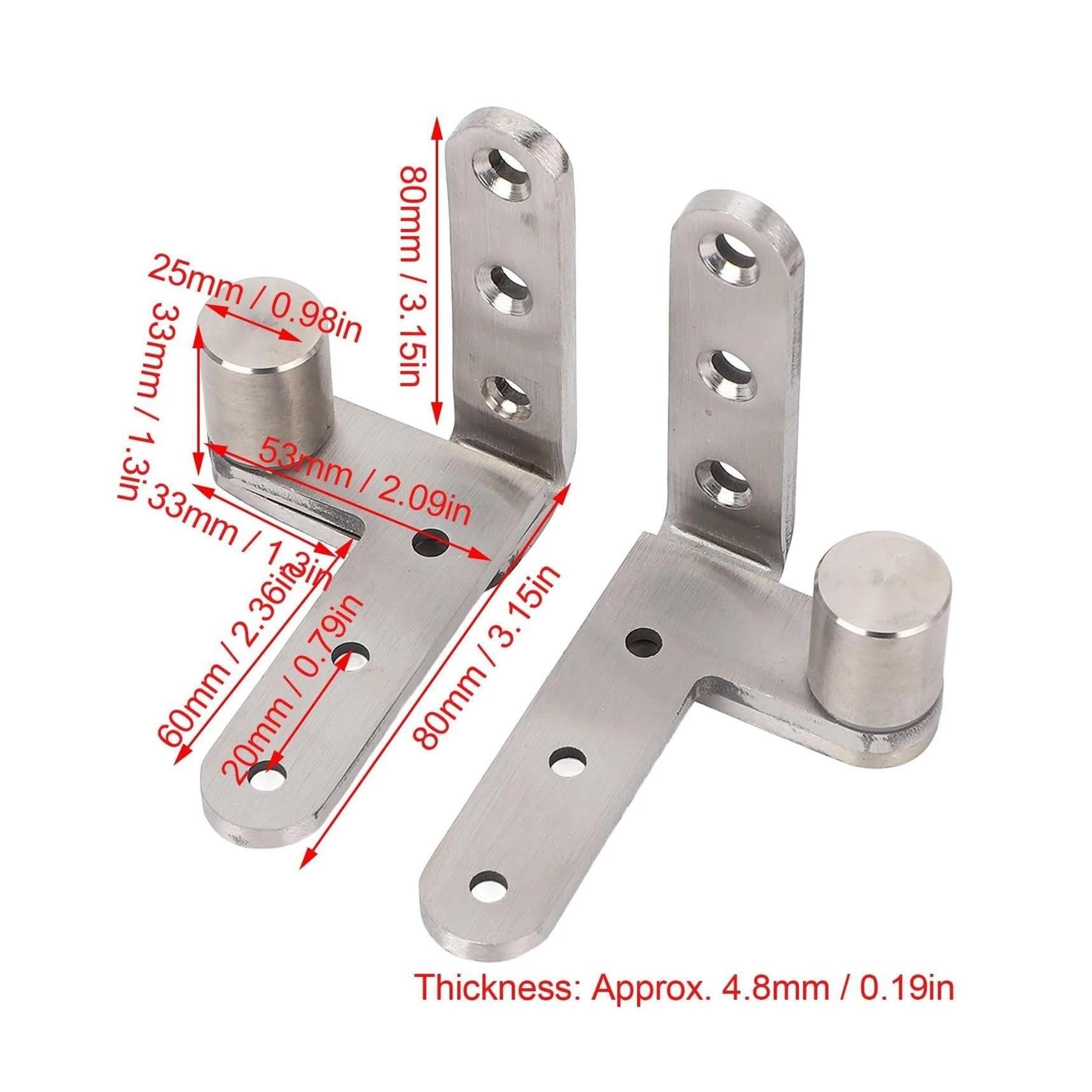 Charnière de porte réversible à fermeture automati Charnière Rotative Robuste Argentée Brossée