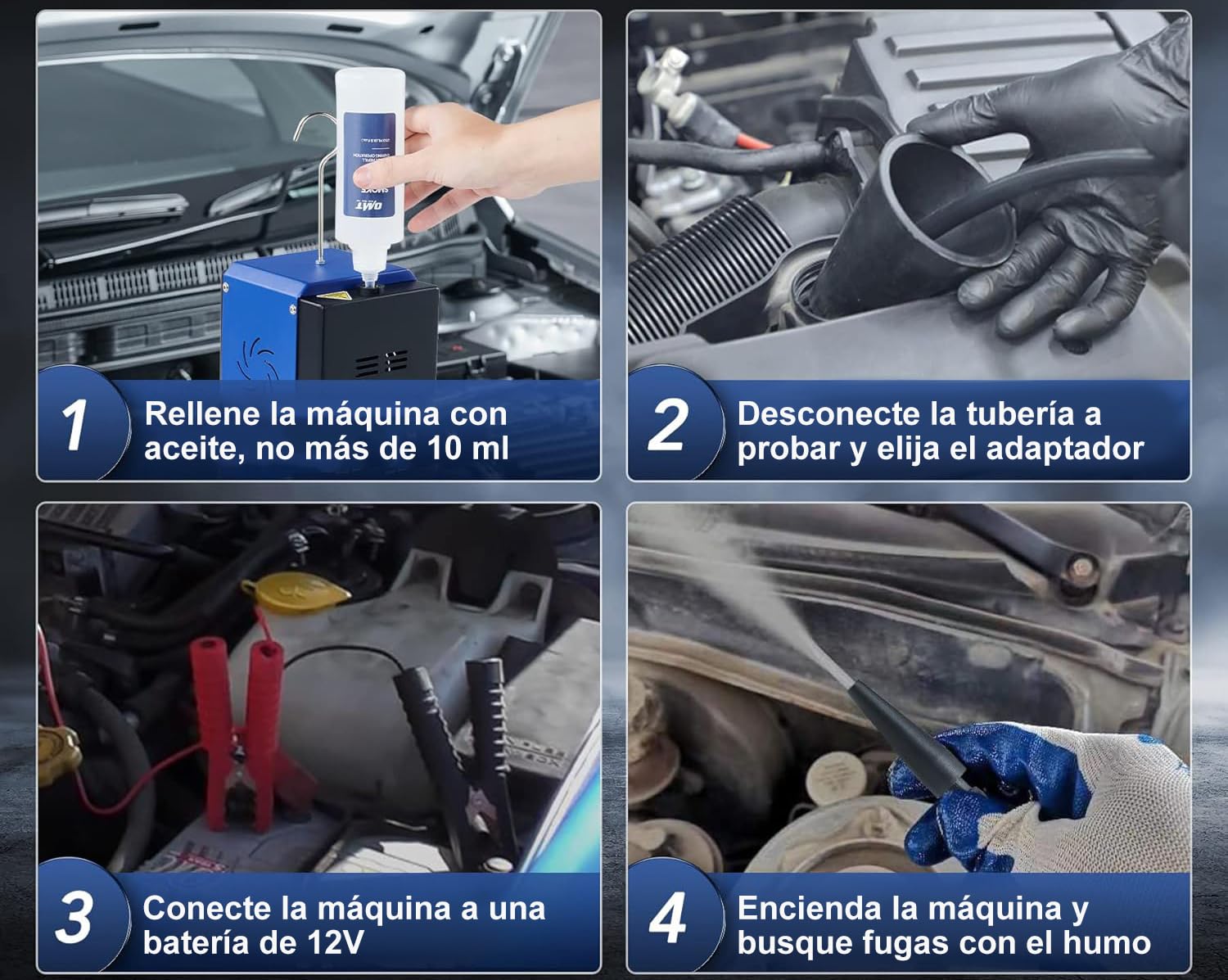 JOMAFA Maquina Detector de Fugas por Humo Universal para Sistema EVAP, Escapes, tuberias, Tanques, etc