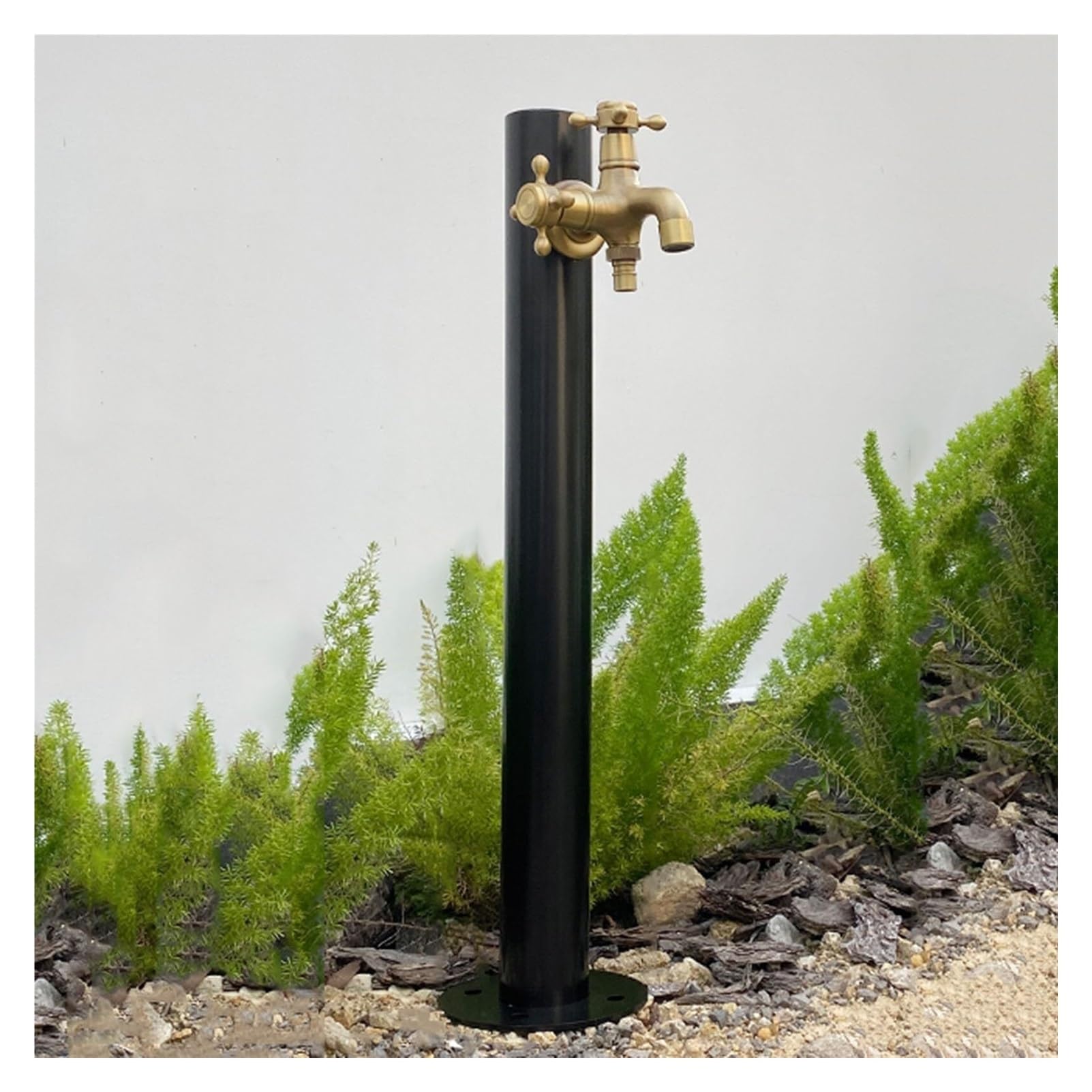 ZYCHSJXA Stainless Steel 304 Outdoor Garden Water Column Self-Supporting with Hose Holder Lockable Faucet Anti-Leak Hydrant Dispenser and Fountain for Yard