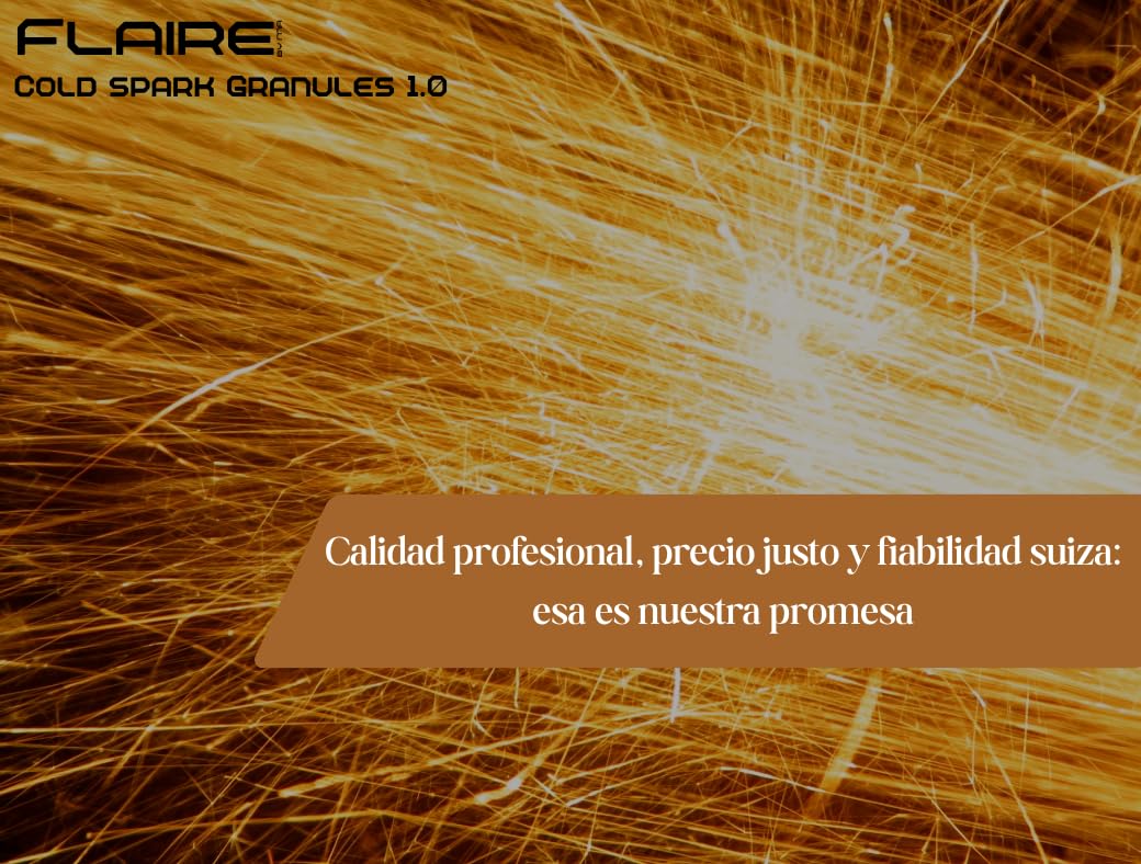 Cold Spark Gránulos 200g | efecto especial en granos hasta 5m de altura | Polvo de efecto escénico | 8 piezas