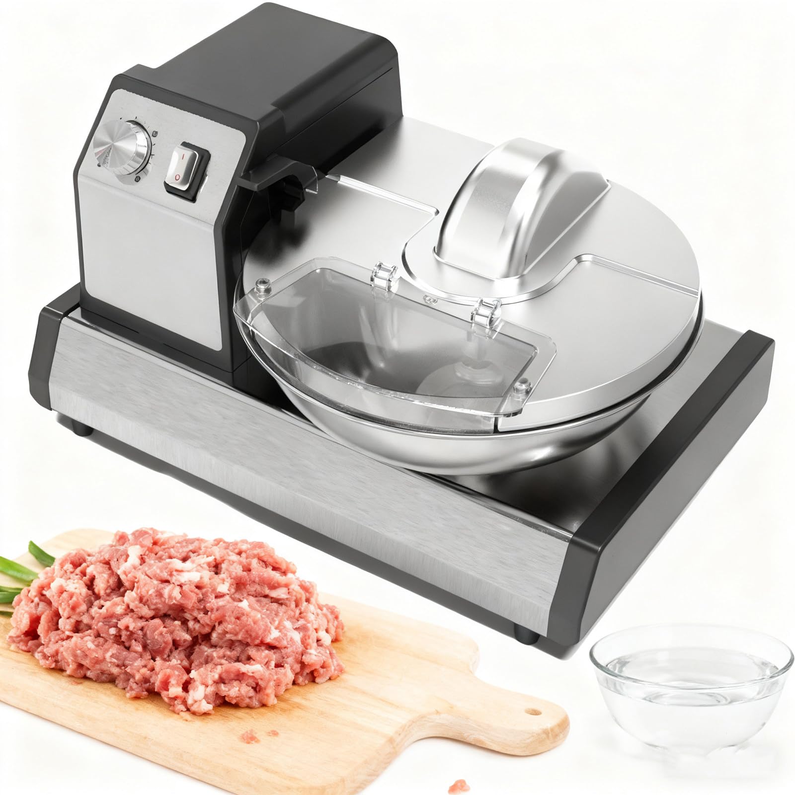 Procesador de alimentos y picador de verduras, acero inoxidable de grado alimenticio de 1500 rpm, para picar verduras, frutas