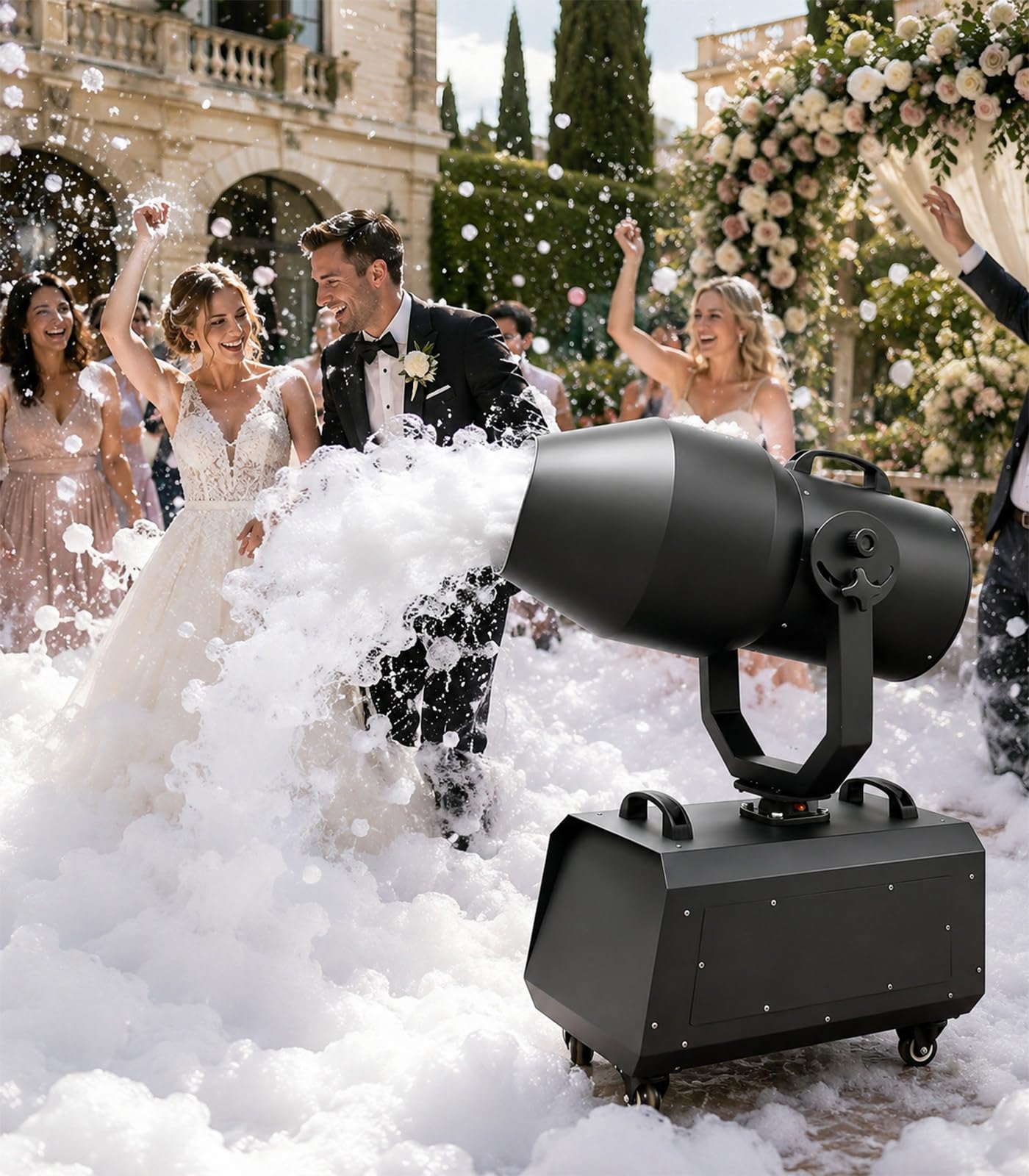 Máquina de Espuma de 2000 W, cañón de Espuma Comercial: Ideal para Fiestas, Bodas, Bares y Eventos. Woodenframepackaging