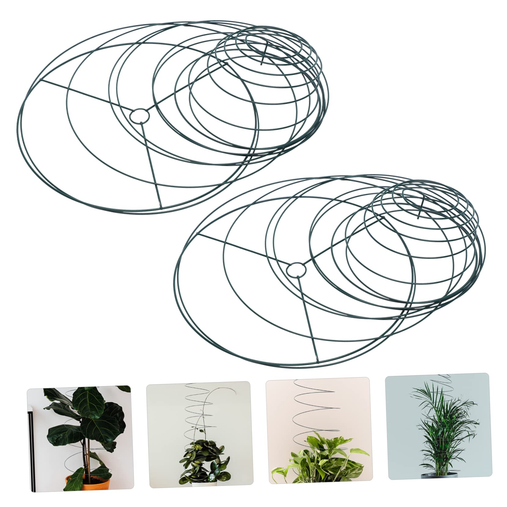 INOOMP Lot de 2 Tuteurs à Tomates Spirales en Acier Inoxydable, Réutilisables et Robustes, pour Jardin, Support de Tige de Plante