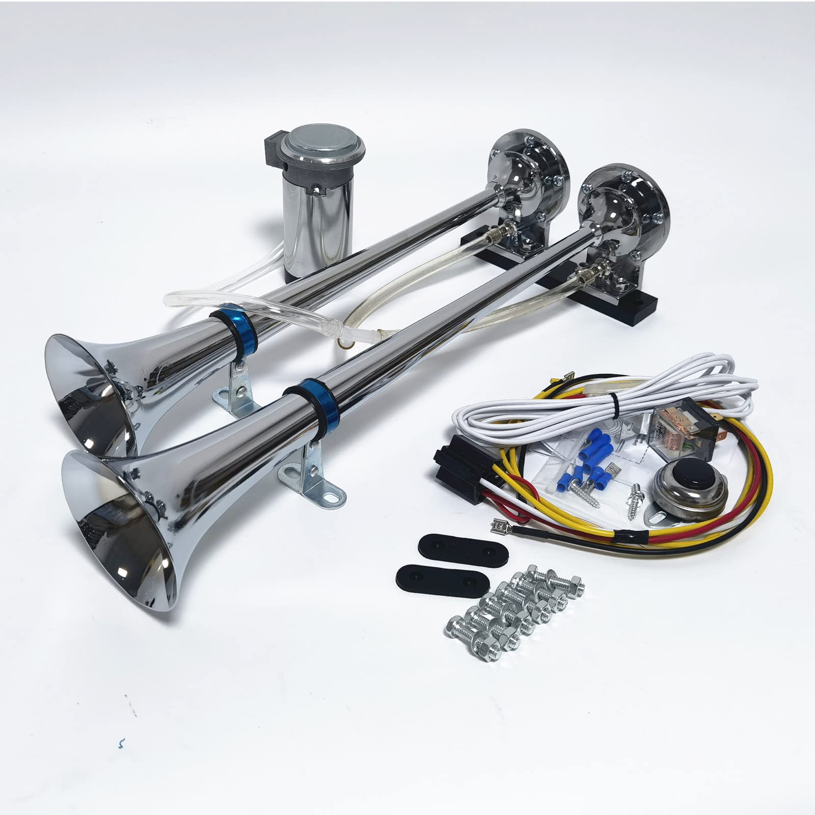 Clacson A Tromba 6 Toni 110dB 12V Per Auto, Moto, Escavatori - Avvisatore Acustico Universale