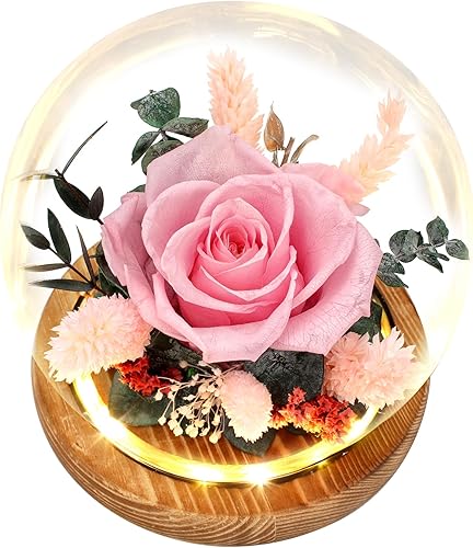 Miniatura 11 de Ramo de rosas preservadas y flores frescas - Regalo para mujeres, rosas que duran para siempre, flores para entrega Prime - Cumpleaños, Día de la