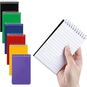 6 pack pocket notebooks 3×5 mi...