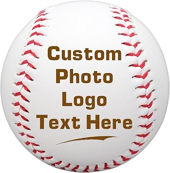 Personalized Baseball with Photo Text Engraved Custom Sports Gifts for Team Dad Grandpa Groomsman Birthday Wedding-9"