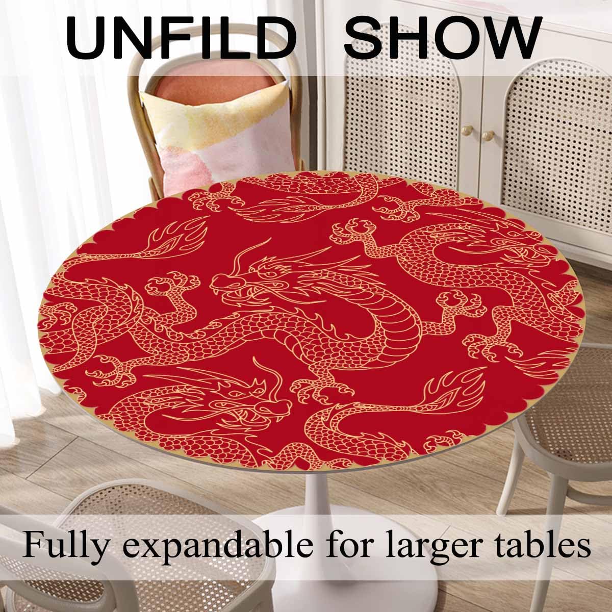 Softalker Rond tafelkleed, 140 cm diameter, lente, bloemen