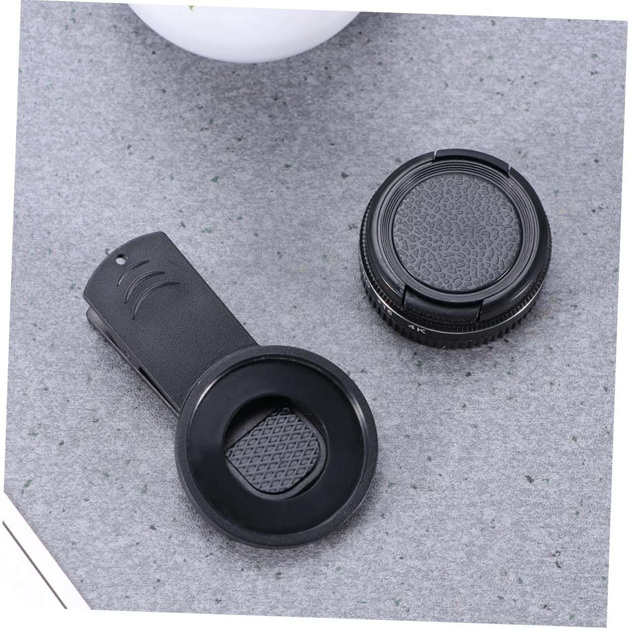 HOMSFOU 3 Pezzi Attacco Per Telefono 37 Mm Obiettivo Macro 15x Ottica Esterna Alta Definizione Facile Da Installare Nero