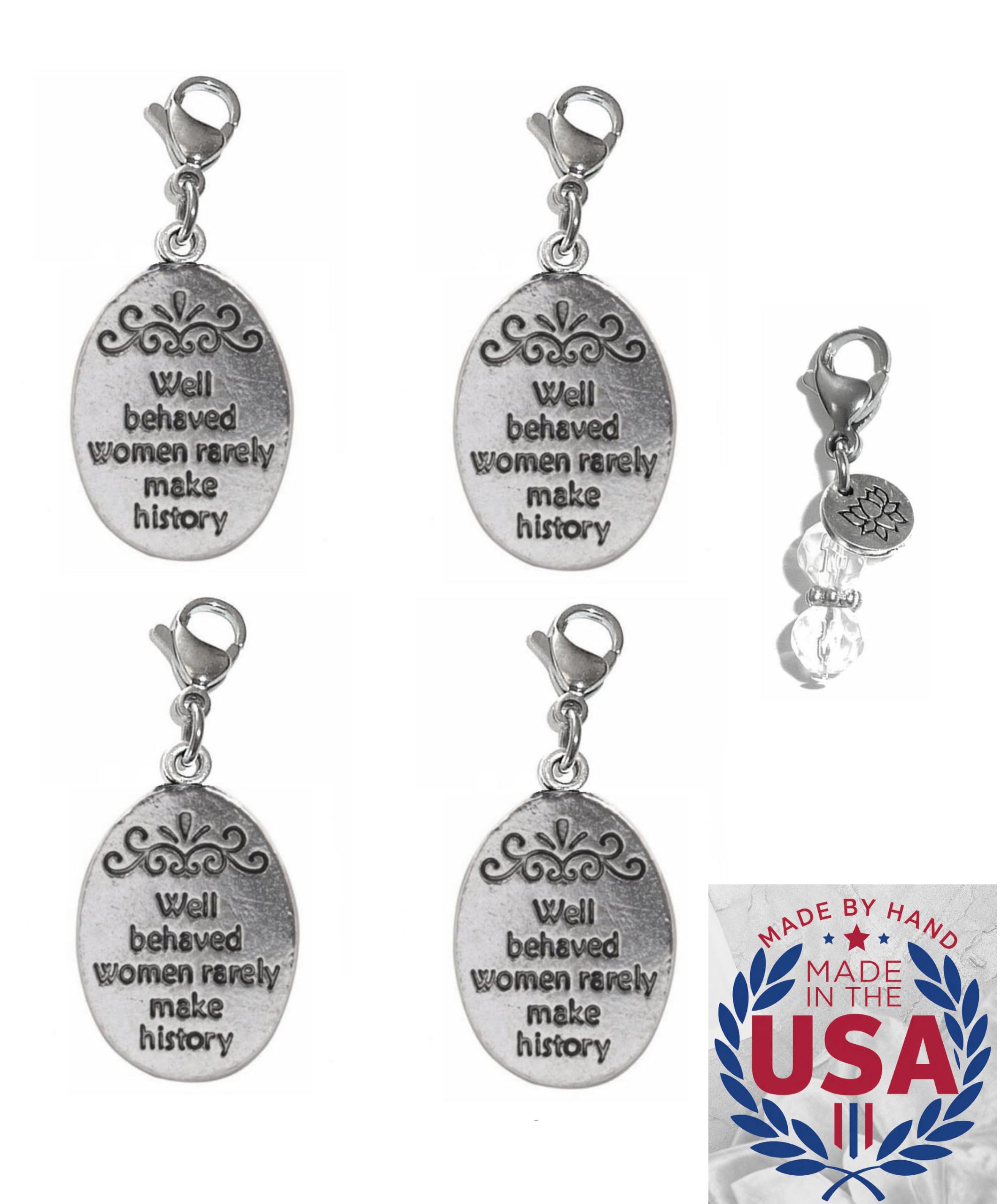 4 Clip On Charms for Purse, Handbag, Keychain, Zipper Pull, Backpack, Jewelry Accessory, USA-image-27