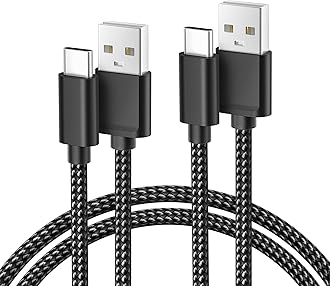 for iPad Mini 7 Charger Cable 6.6FT 2 Pack,USB Type C Charging Power Cord for iPad Pro 10th Air 4th 5th Mini 6th,Samsung Galaxy S25 S24 S23 S22 Note 20,Moto Z4 G7 G9 Play,Steam Deck,AirPods