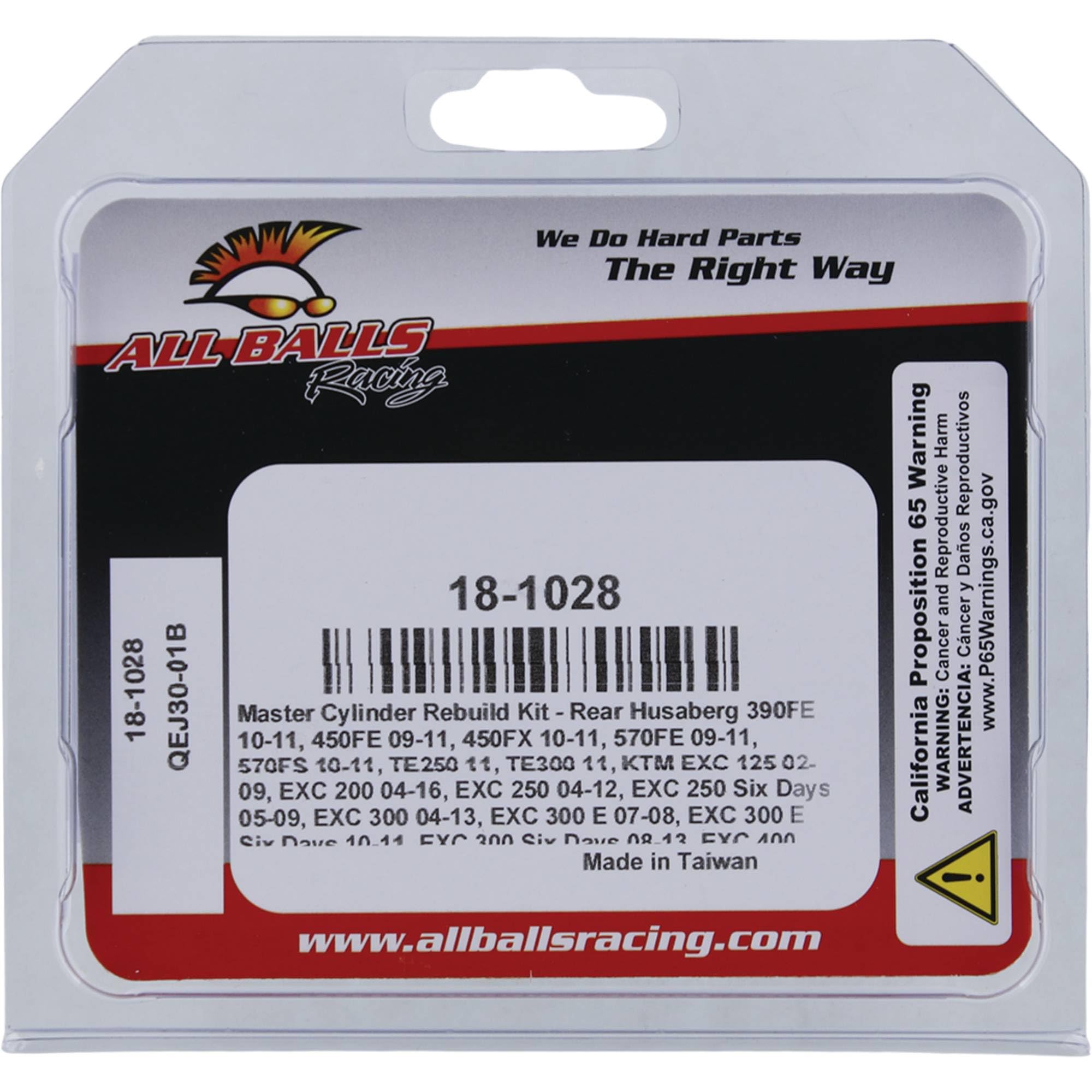 Kit di riparazione pompa di freno All Balls 18-1028