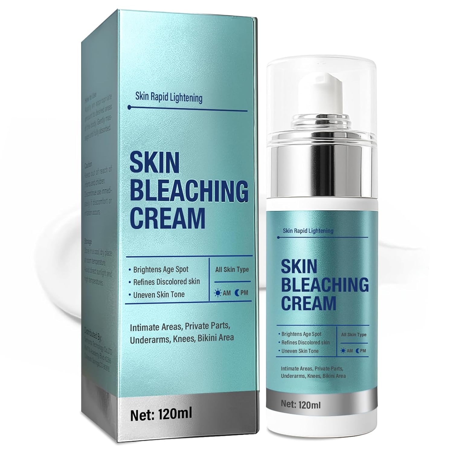 Skin Bleaching Cream, Safety & Mild Formula, Skin Lightening Cream for Dark Spot, Intimate Areas, Underarms, Knees, Elbows, Inner Thighs and Bikini Areas, Daily Skin Care for Women