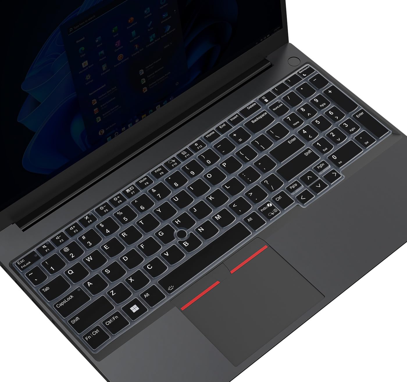 Keyboard Cover Skin for 2026 16" Lenovo ThinkPad T16 Gen 4/3/2/1, ThinkPad E16 Gen 1/2 16", Thinkpad P16 P16v P16s Gen 2/1,Thinkpad L15 Gen 4/3 15.6" (Not Fit Thinkpad L15 Gen 2/1) - Black-image-46