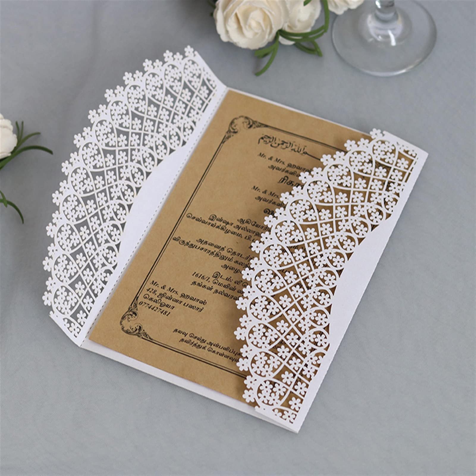 Geburtstagskarten 25 stücke Grußkarten Laser Schnitt mit mehreren Blumen Design Für Hochzeitseinladung Geburtstagsgeschäft Danksagung Party Supplies Überraschung Geschenk Geburtstagskarte