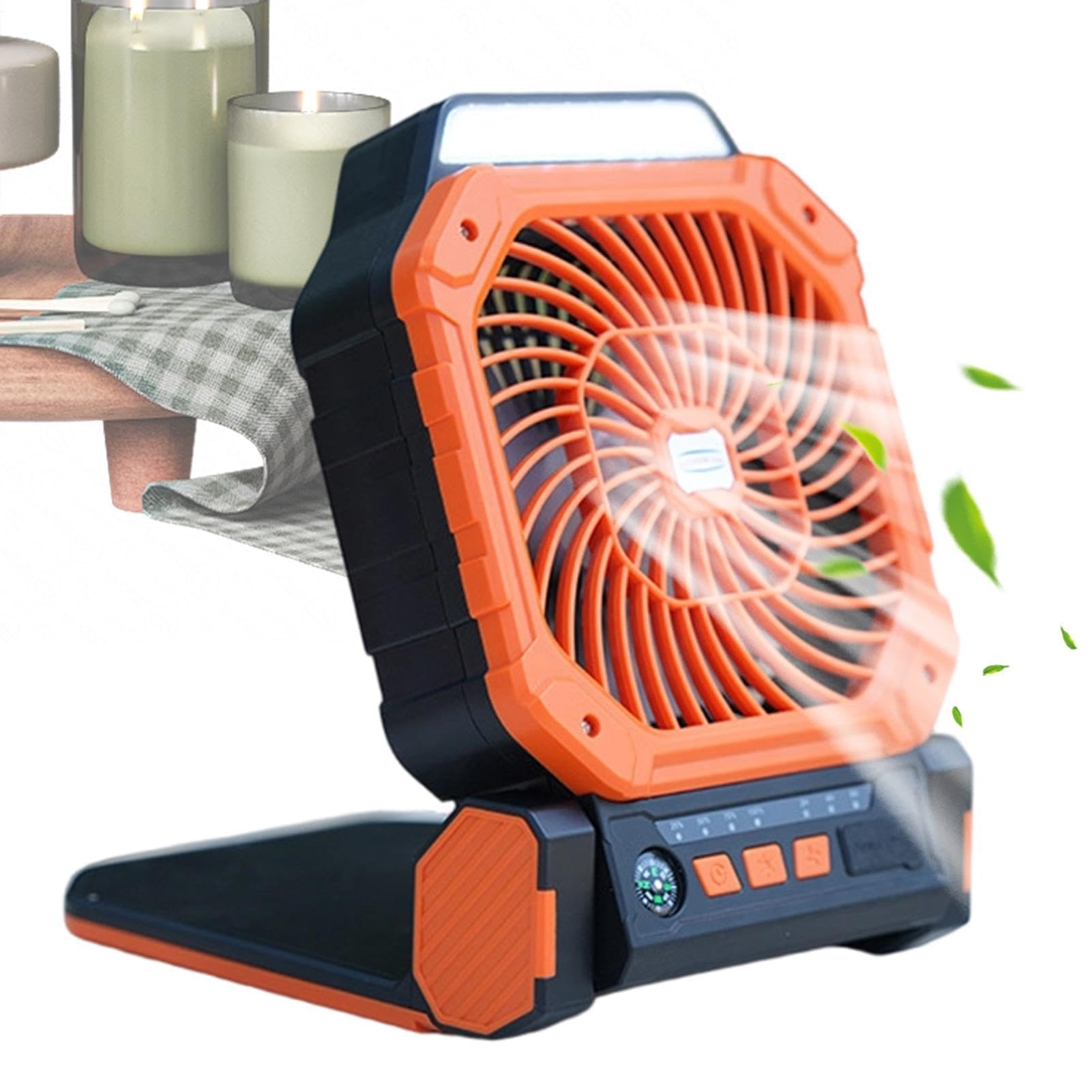 Ventiladores Solares de Exterior con Temporizador 4 Velocidades Luz LED