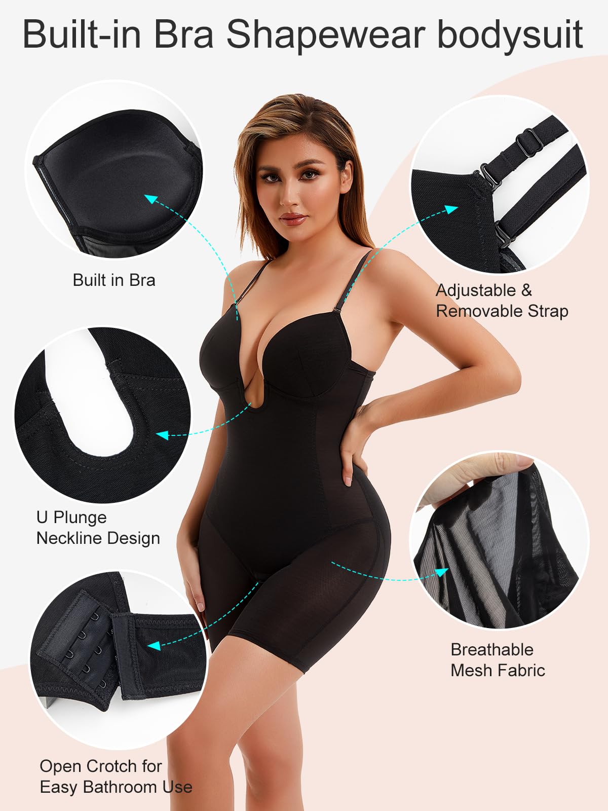 Decorus Shapewear Bodysuits 30 Vêtement galbant à la taille Femme