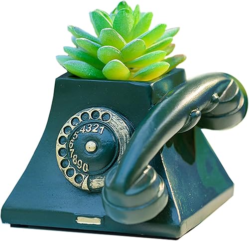 Miniatura 10 de Macetas de madera, mini maceta, maceta retro de resina para suculentas, bonsái, soporte de escritorio, mini adorno (caoba radio) Radio Caoba,Negro