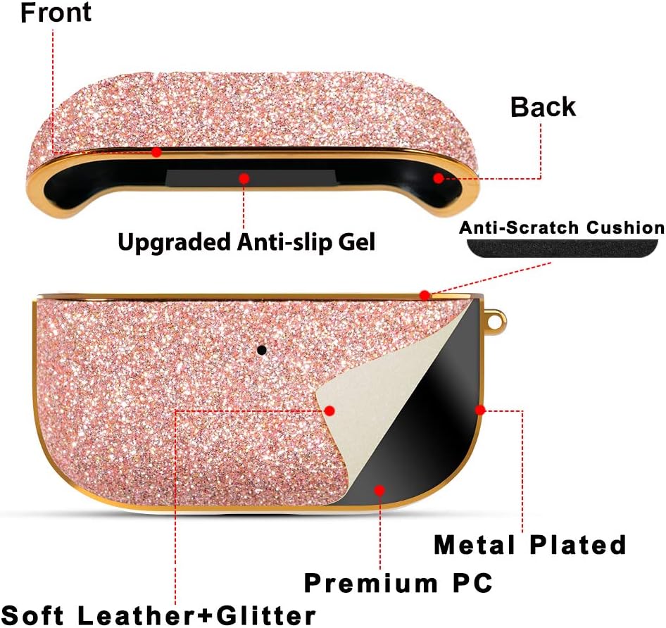 Special KINGXBAR AirPods Pro Case Cover Cute Bling Glitter Luxury Leather with Gold-Plated Frame Protective Hard Skin Cases with Keychain Accessories for Apple AirPods Pro (2019) Rose Gold for Women Girls Cheap KINGXBAR AirPods Pro Case Cover Cute Bling Glitter Luxury Leather with Gold-Plated Frame Protective Hard Skin Cases with Keychain Accessories for Apple AirPods Pro (2019) Rose Gold for Women Girls