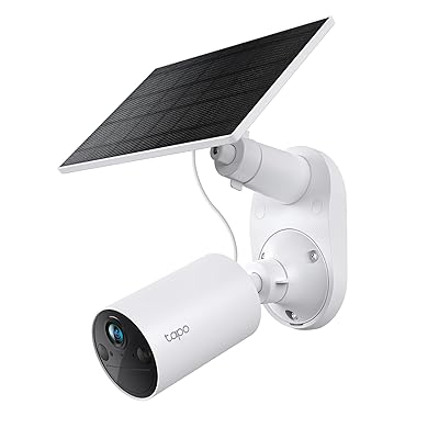 TP-Link 𝗧𝗮𝗽𝗼 SolarCam C402 Kit, Outdoor Battery Camera w/Solar Panel Base, Wireless, 1080P, Free Person Detection, SD/Cloud Storage, Color Night Vision, No Hub Needed, Works w/Alexa