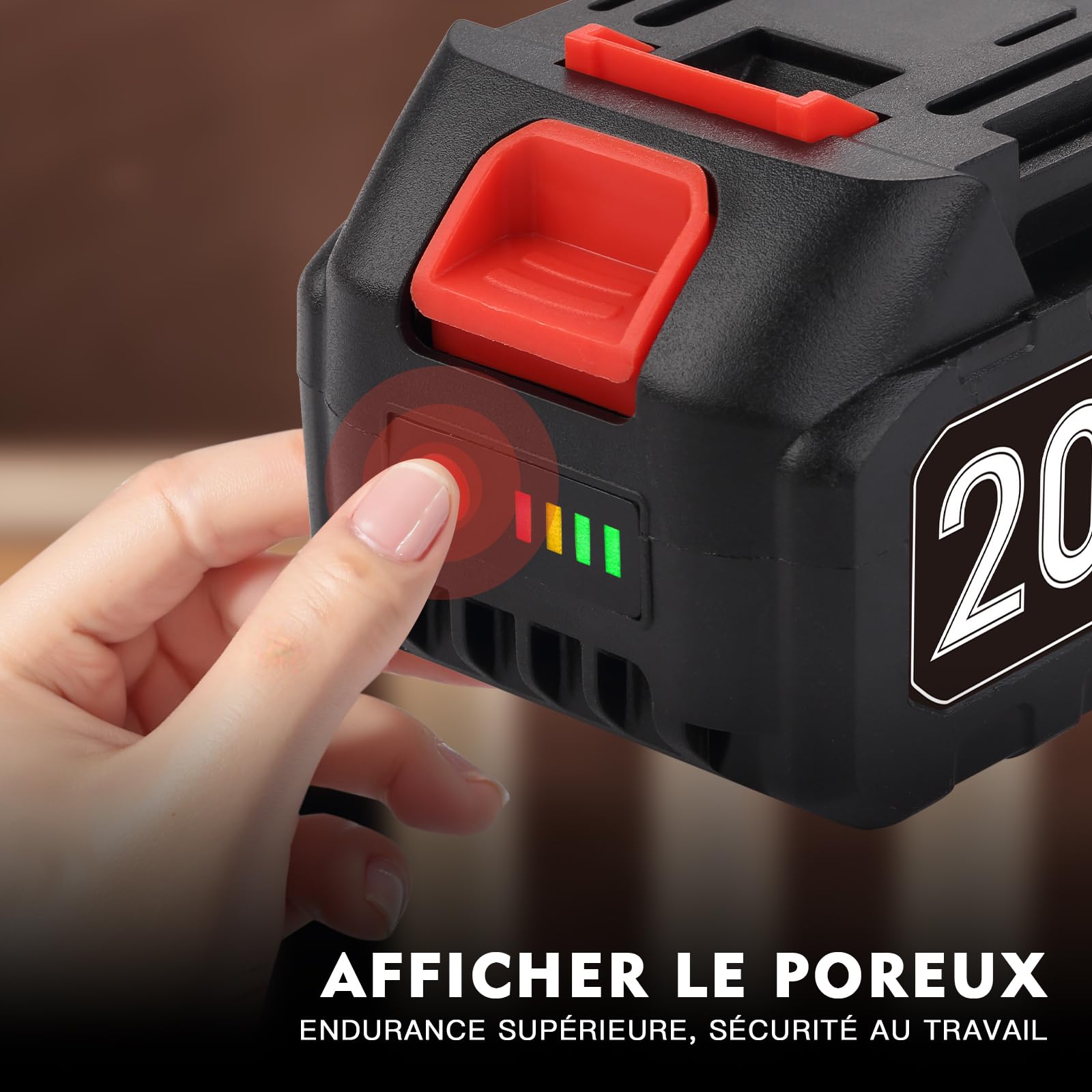 Kit d'outils TEENO 3 pièces (meuleuse d'angle sans balais + clé sans balais + perceuse à percussion) Batterie 20 volts 3 Ah*2, convient pour la voiture et la maison
