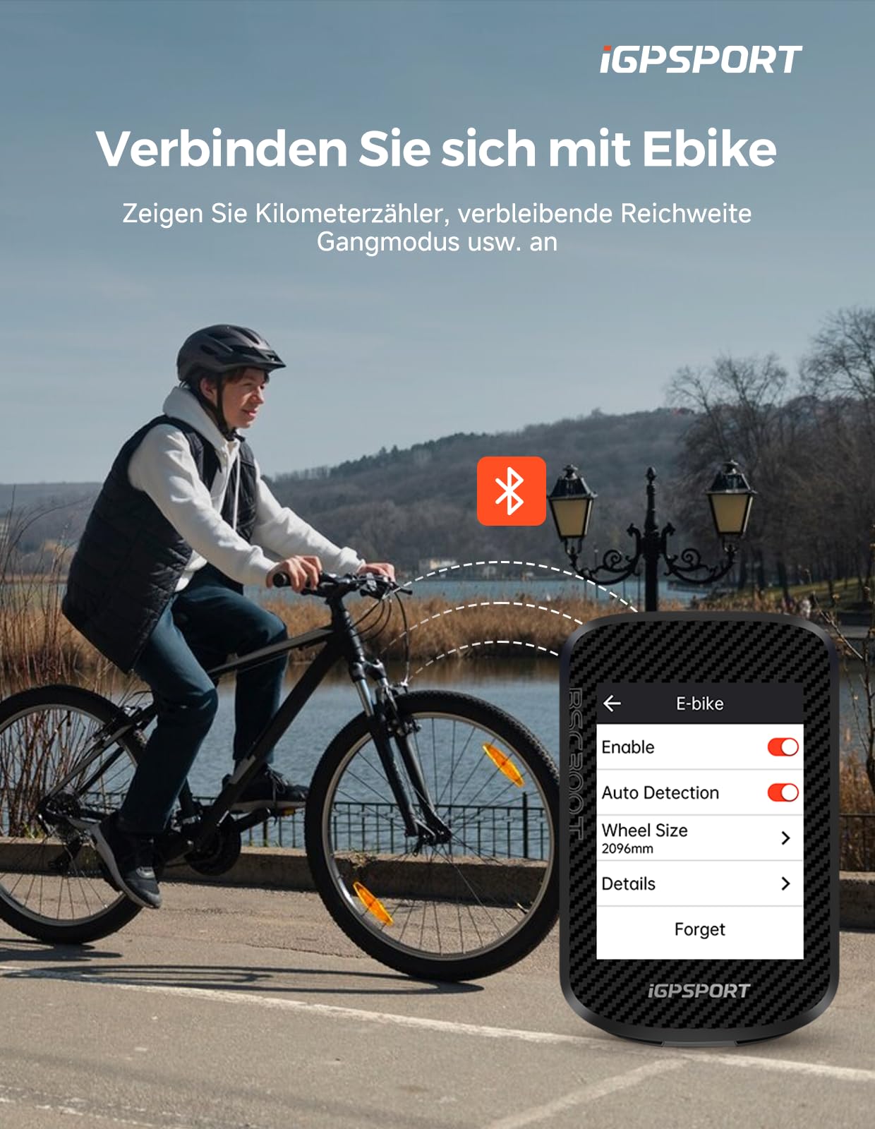iGPSPORT BSC300T GPS Fahrradcomputer Kabellos, 2.4-Zoll-Touchscreen und Tasten, MAP-Navigation, Trainingsfunktion, Bluetooth, ANT+, E-Bike