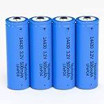 3.2V 14430 Solar Light Batteries 4/5AA for Outdoor Solar Lights Flashlight etc (4PCS) (3.2V 14430)