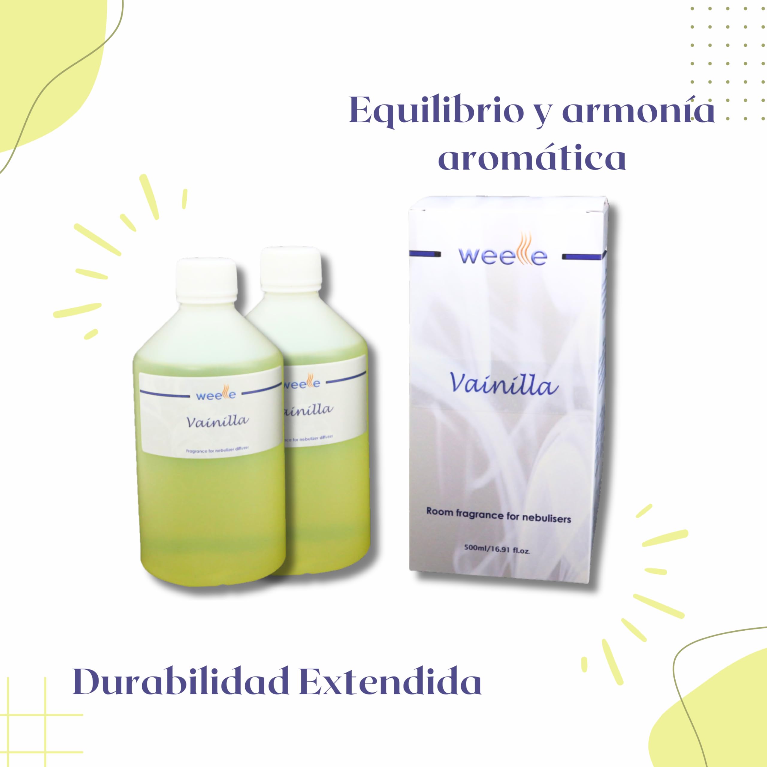 Fragancia Vainilla para Ambientadores Electricos Profesionales, para Hogar, Oficina, Hotel, Ambientador Profesional Duradero para Aromaterapia 1000ml