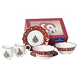 Villeroy & Boch 1485857281 Toy's Delight Breakfast for Two Servicio de desayuno para 2 personas, Porcelana Premium, Rojo, Juego de 6 piezas Juego de desayuno Juego de 6 piezas Rojo