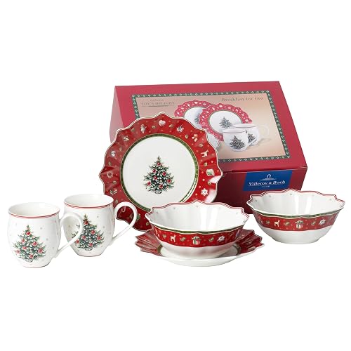 Villeroy & Boch Toy’s Delight Set da Colazione, Set 6 Pezzi, Porcellana, Rosso, p/2, s6pz, 6 unità