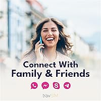 Vista 2 de travSIM Tarjeta SIM de EE. UU. Datos, llamadas y mensajes de texto ilimitados Red T-Mobile SIM prepago para iOS y Android Plan de 60 días