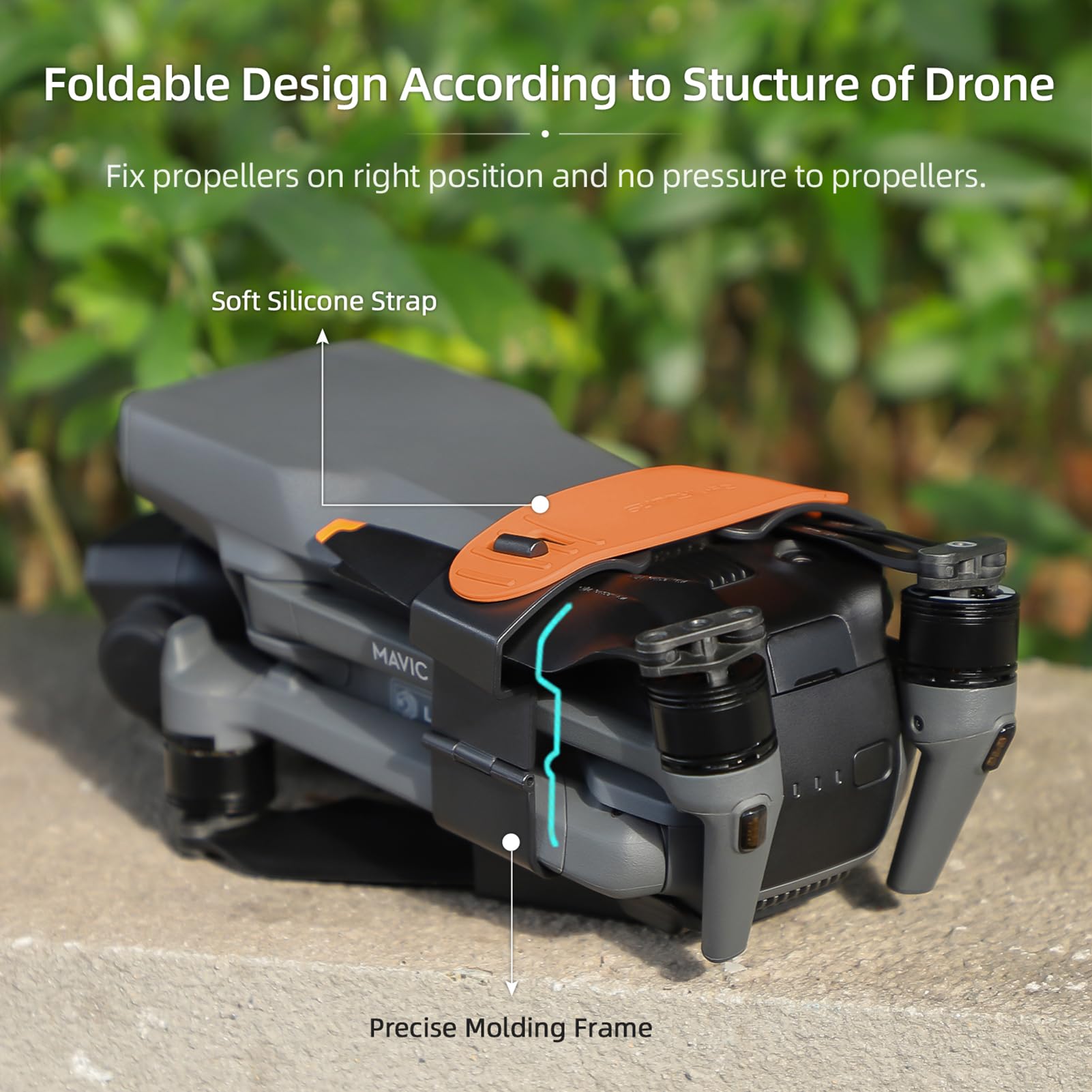 Support Hélice Pour DJI Mavic 3/3 Pro/3 Classic Par MotuTech - Protection Transport Et Stabilisation (Orange)