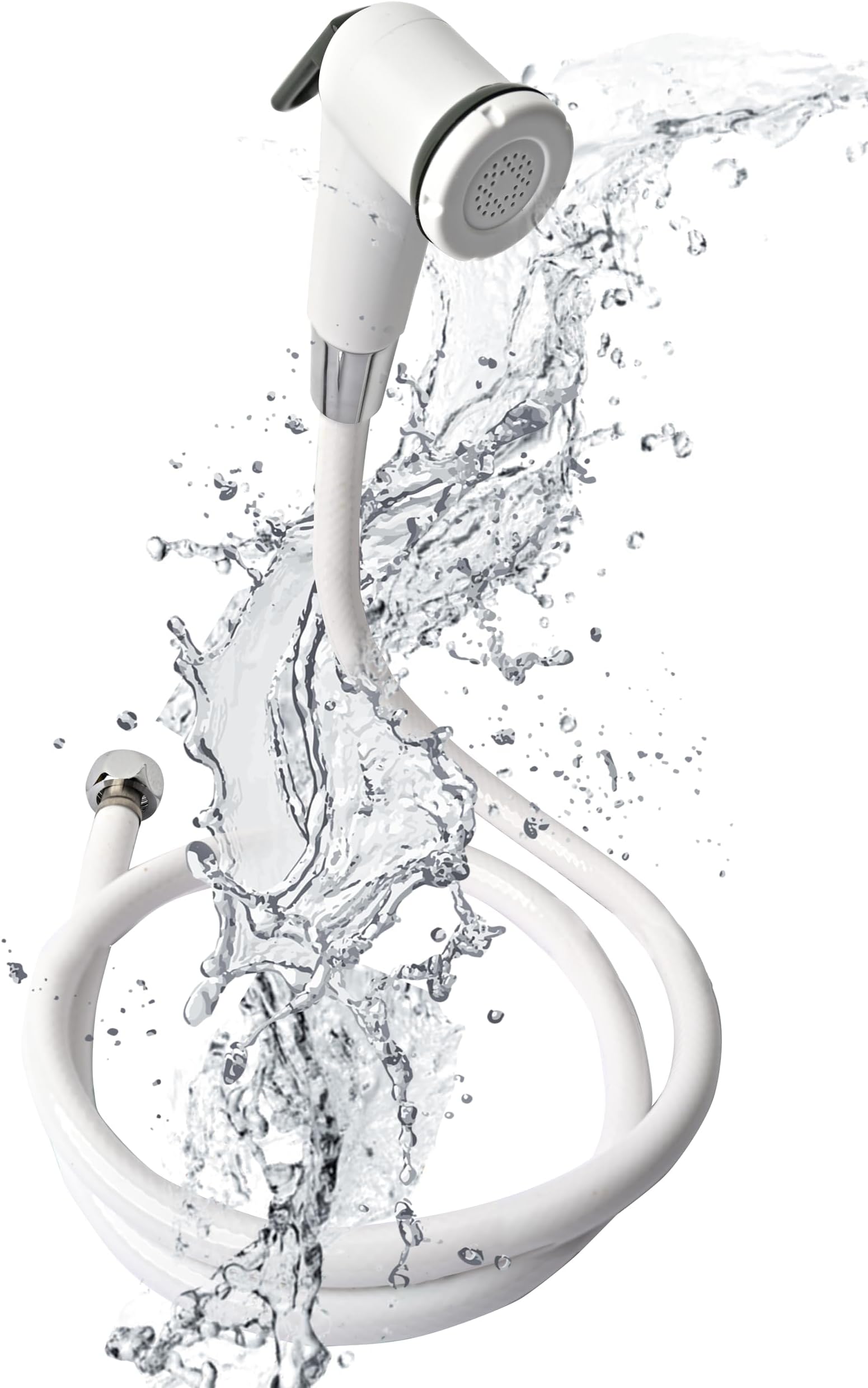 Petra Streamline Shattaf Set - Chrome Bidet Sprayer with Stainless Steel Chrome Hose