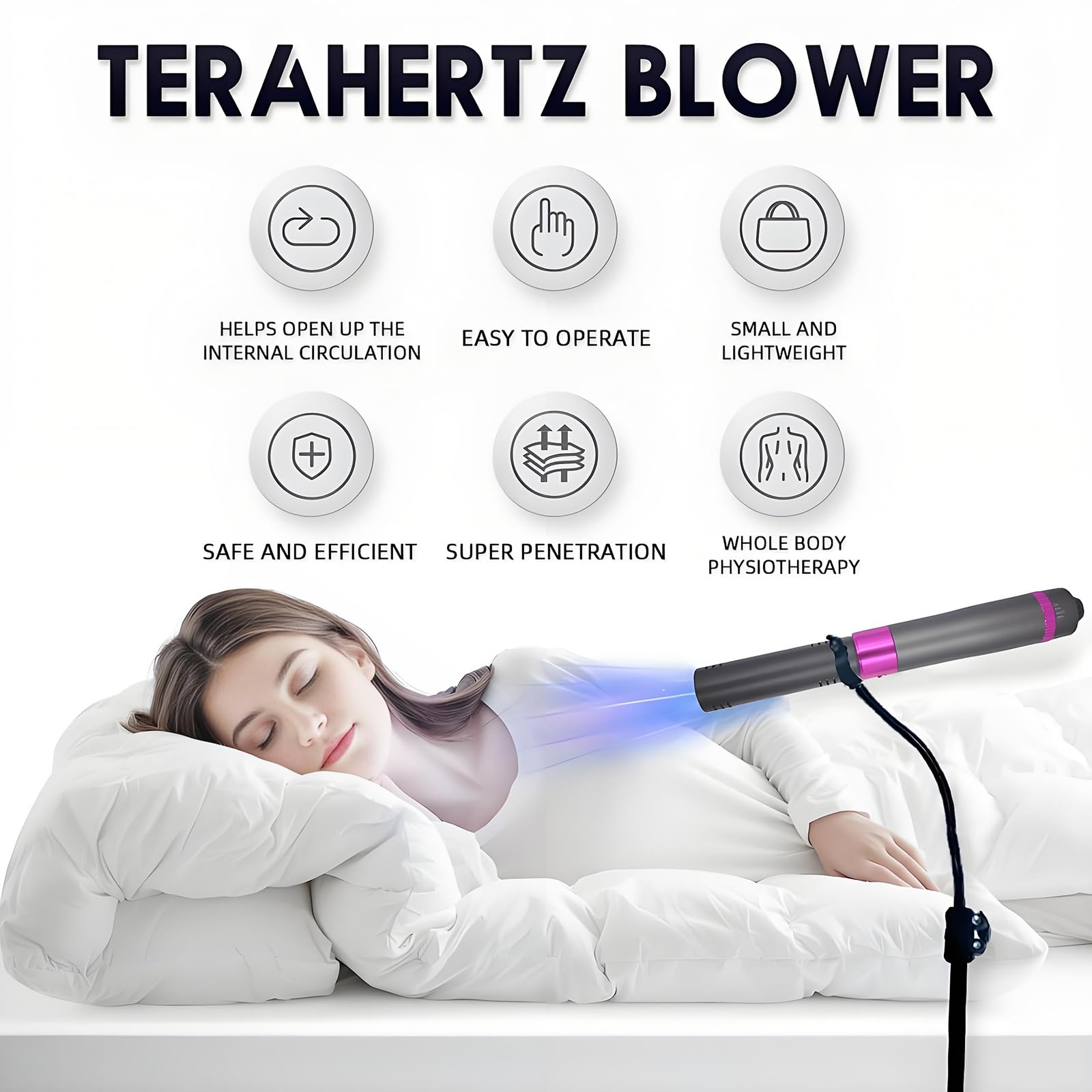 Dispositiviper Terapia Terahertz,macchinaper Massaggioriscaldante Per Curadelcorpo Con Contenitore,temperaturaregolabile Su 3 Livelli,profondità Nel Corpo 20-30cm,perattivareriparazionecellulare