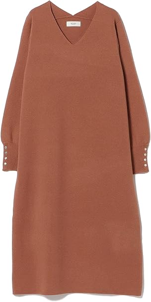 Amazon Co Jp ビームスハート Beams Heart ワンピ ス Vネック ロングニット ワンピース レディース Pink Free 服 ファッション小物