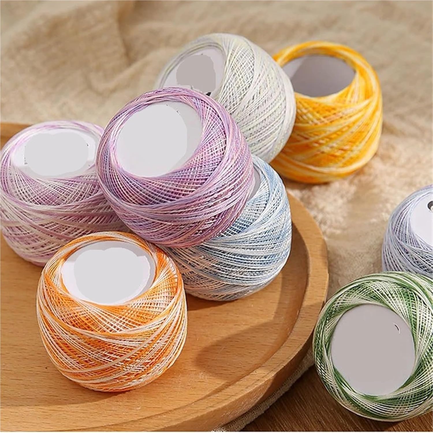 3pcs Cotton Lace Thread 10 Gram/Ball 168 Meters Size 80 Embroidery Thread for DIY Hand Knitting Crochet(Color 3)