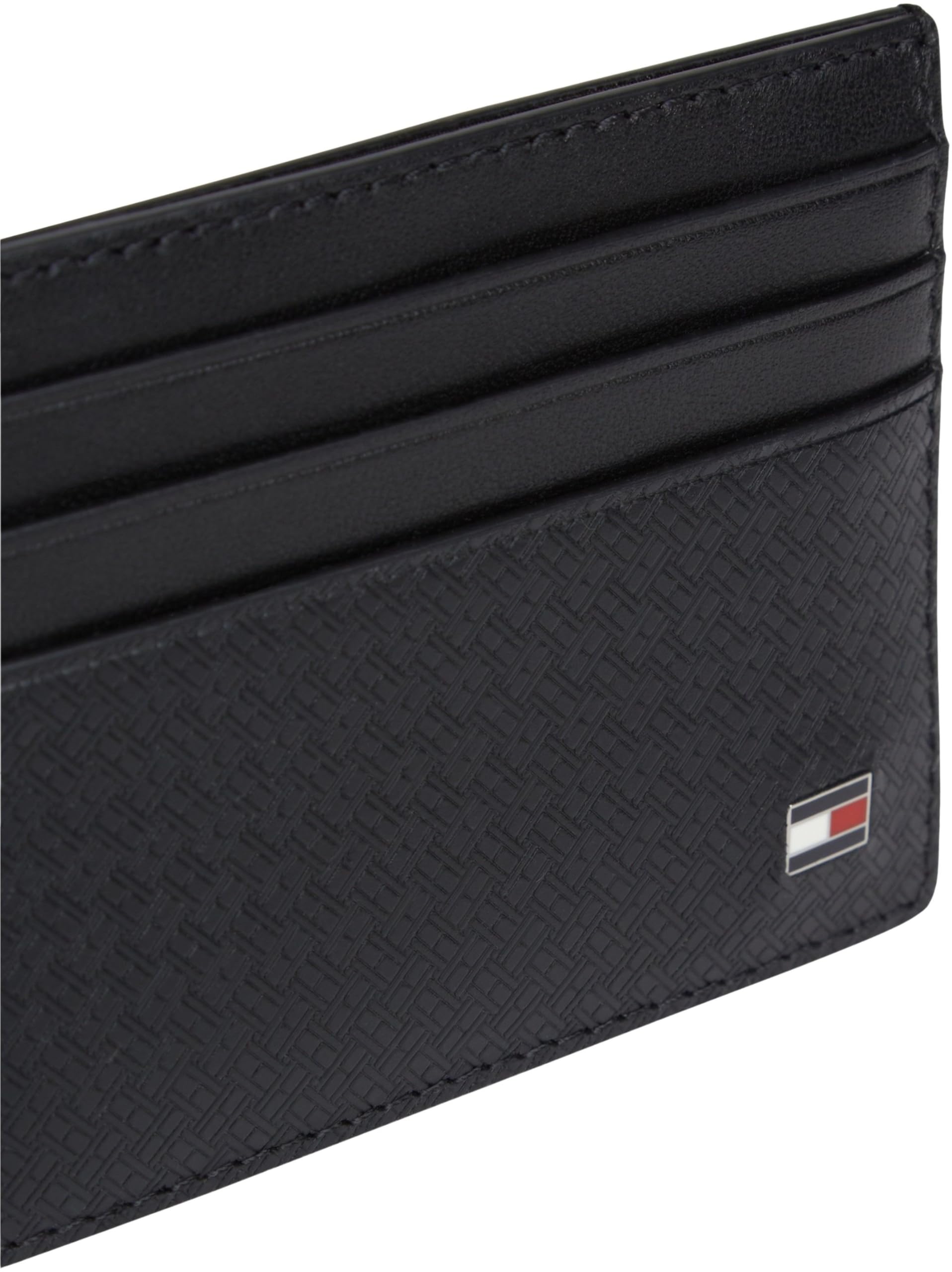 Tommy Hilfiger TH Emboss CC Holder Am0am14240, Titolare della Carta Uomo, Black (Black), One Size