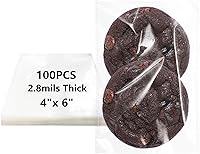 Vista 1 de 100 bolsas de celofán autosellantes de 4 x 6 pulgadas, bolsas transparentes para galletas, bolsa de celofán resellable para embalaje de regalos