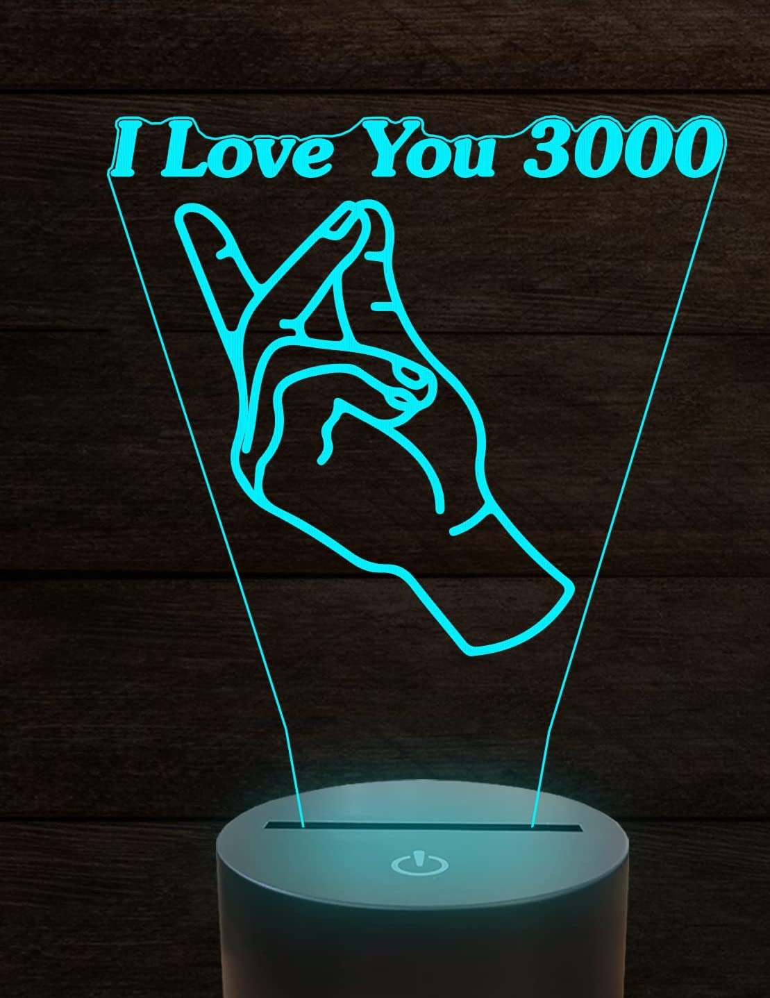 althiqahkey I Love You 3000 Gifts, Funny Unique Gift 3D Illusion Night Light for Man or Woman, Sarcastic for Any Occasion That Will Be Loved for Christmas, Mothers Fathers Day, Birthday