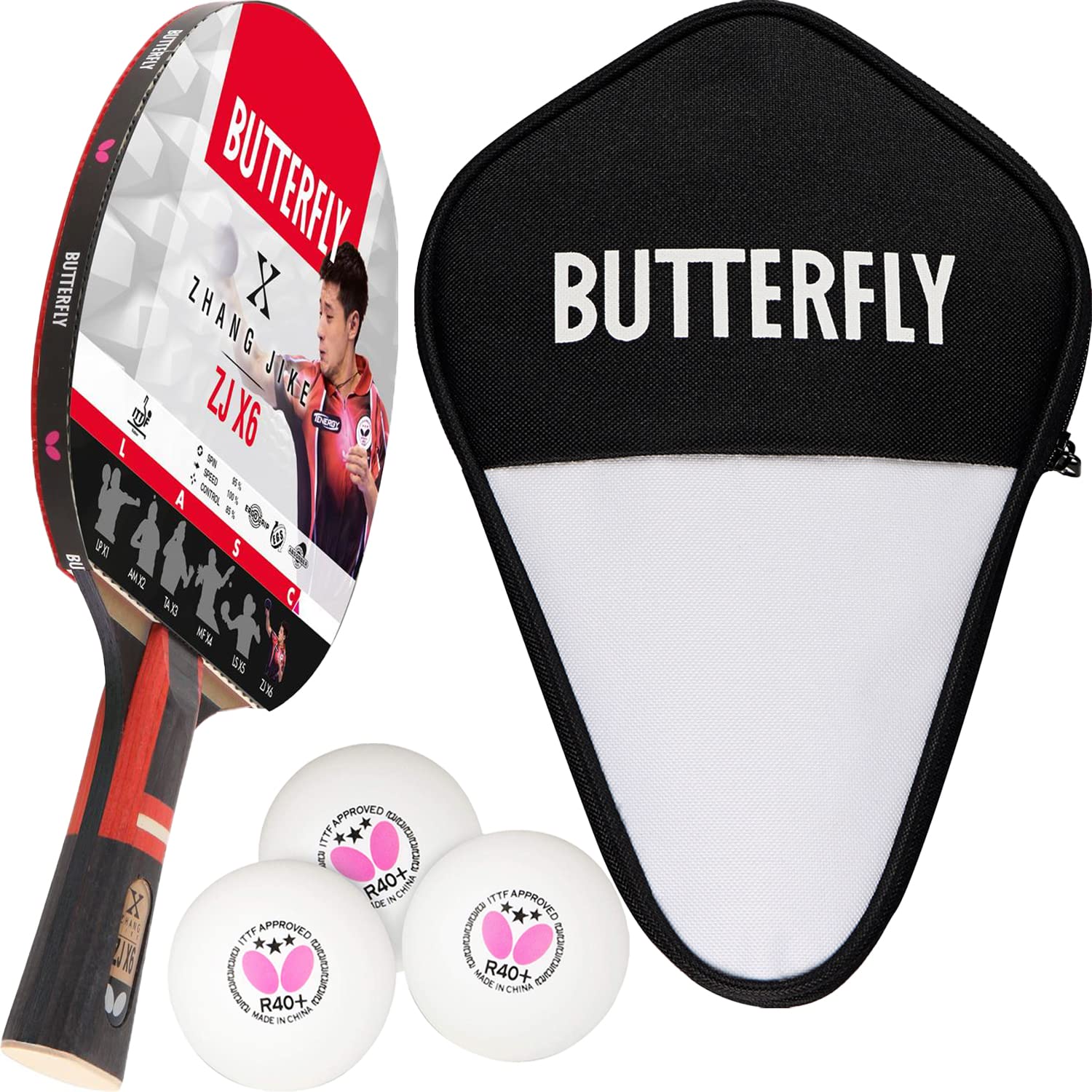 Butterfly® Zhang Jike ZJX 6 Table Tennis Bat | Table Tennis Racket Bat Professional & Competition | ITTF Certified Surface | Table Tennis Racket TT Bat Professional Topspin Attack Game