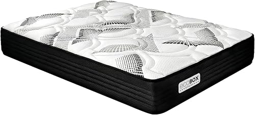 DUÉRMETE ONLINE - Colchón Viscoelástico Híbrido Eco Box con Núcleo de Muelles Ensacados, Confort Óptimo, Firmeza Intermedia, Antiácaros Antibacteriano e Hipoalergénico 80 x 190