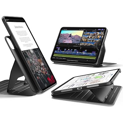 ESR for iPad Pro 13 Inch Case (M5/M4) 2025/2024, Removable Magnetic Cover with Pencil Charging & Storage, Adjustable Portrait/Landscape Stand, 9 Standing Angles, Shift Series, Black