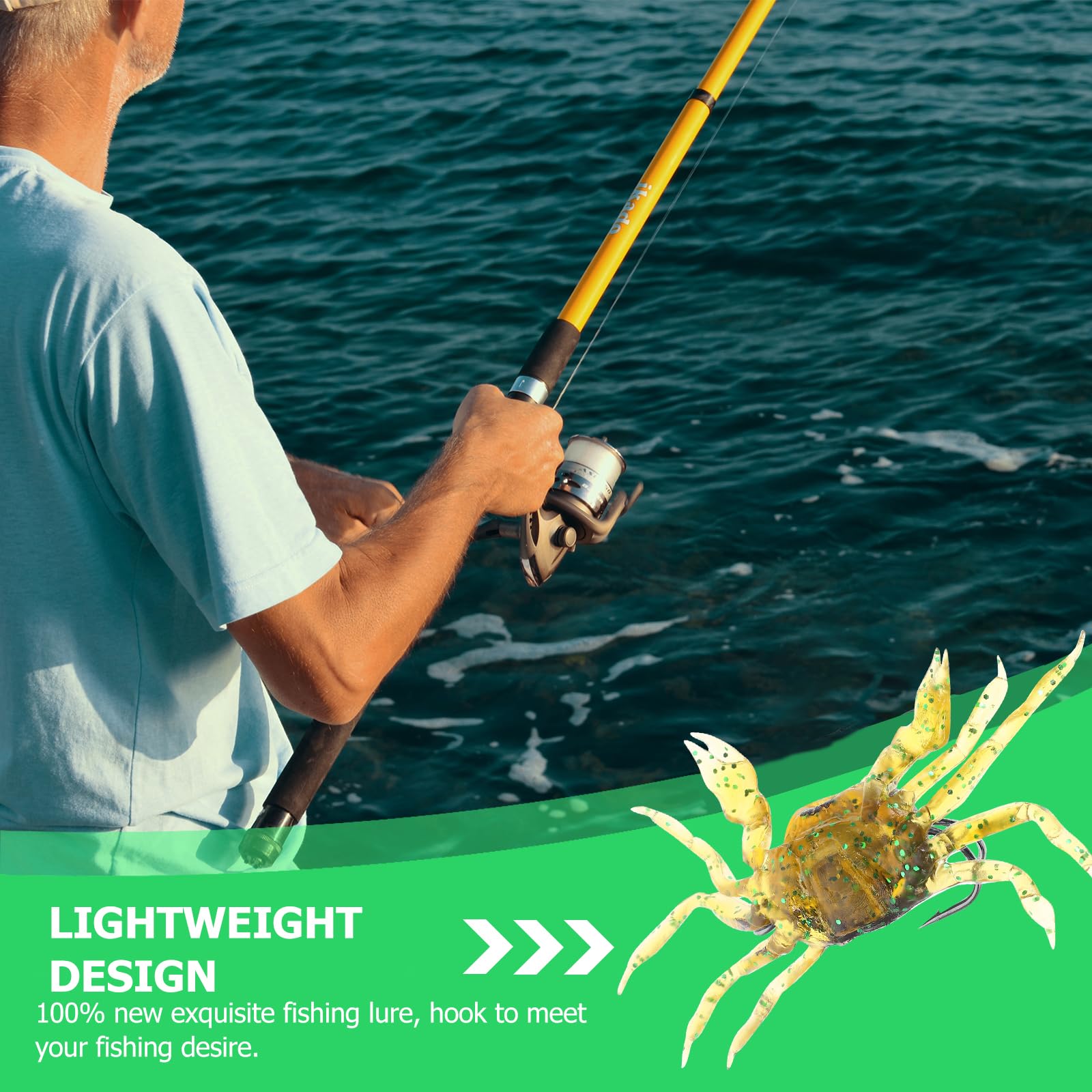 crab hooking fishing 1 Lure, 1 Piece, PVC, Green for Daily Use Size:28 (25pc) Daiwa Reels - Melton pro shop