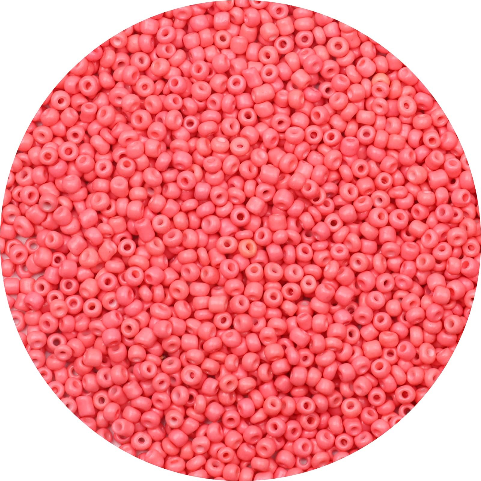 5000 Stück 3mm Hellrot Round Kleine Glasperlen für Armbänder,Rocailles Perlen für Schmuckherstellung,DIY Halskette Ohrring Schlüsselanhänger